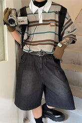 Short Sleeve Retro Striped 90s Style Shirt